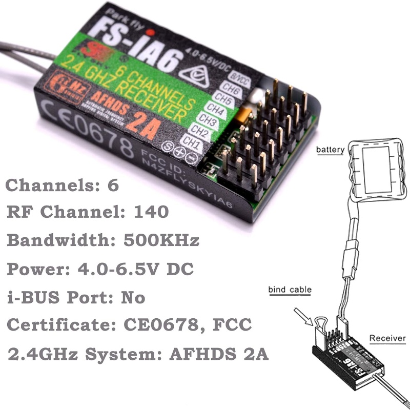 Flysky FS-IA6 レシーバー 6CH デュアルアン - Fpv Drone Antenna のレビューと価格