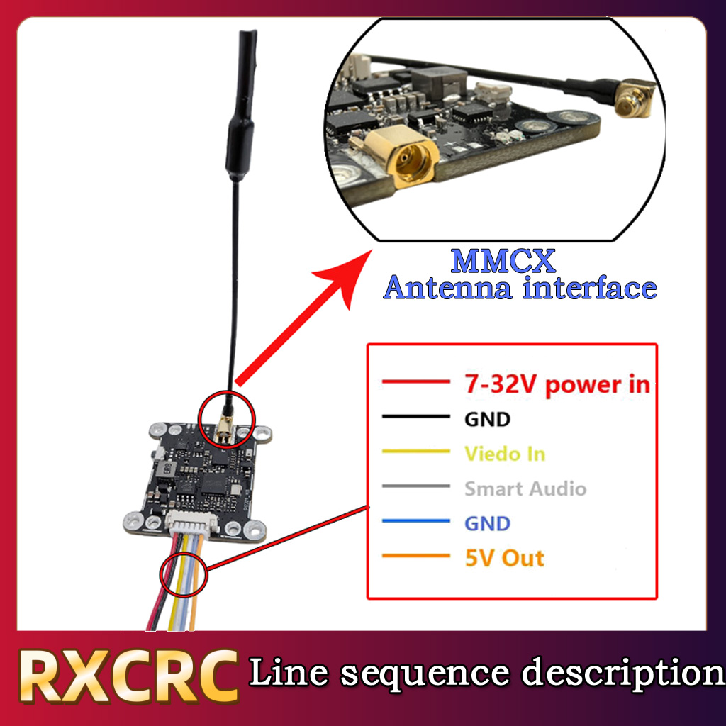RXCRC 5.8G モジュール 48CH 1.6W VTX - Fpv Drone Receiver のレビューと価格