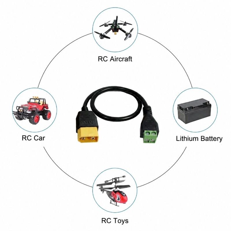 XT60コネクタ オス-メス 2ピンネジ式端子台アダプターケ - Fpv Drone Charger のレビューと価格