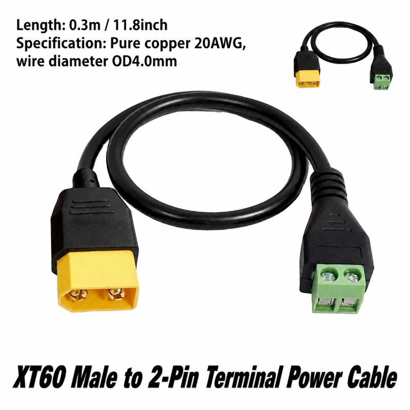 XT60コネクタ オス-メス 2ピンネジ式端子台アダプターケ - Fpv Drone Charger のレビューと価格